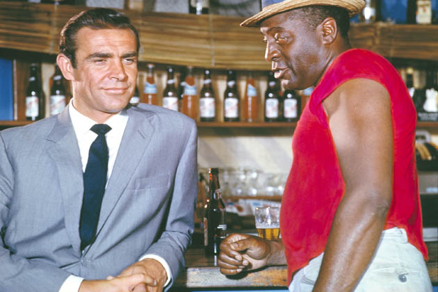 DR. NO, Sean Connery, John Kitzmiller, 1962.